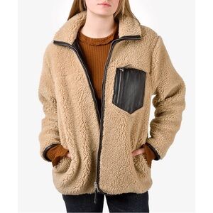 ANINE BING | Ryder Faux Fur Sherpa Jacket in Camel | Sz XS/S